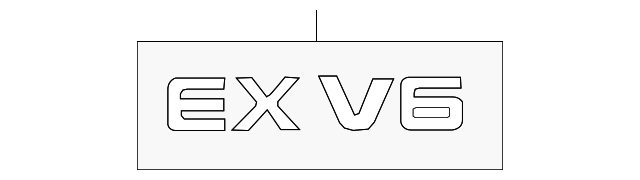 آرم EX-V6 کیا اپتیما Hyundai KIA Genuine Parts – Mobis 863112G600