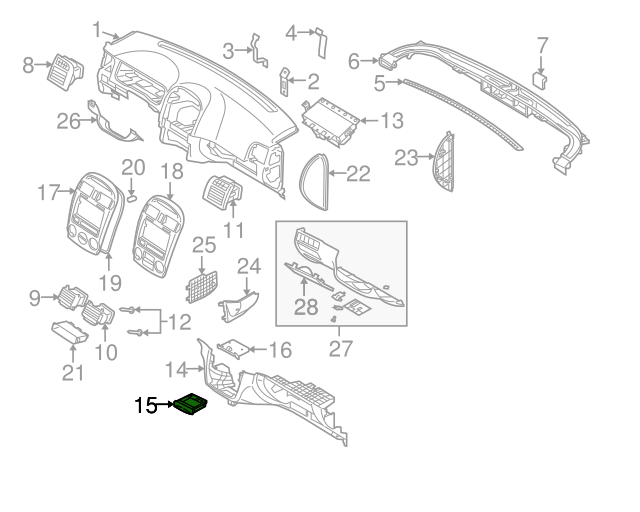 جا سیگاری کیا سراتو Hyundai KIA Genuine Parts – Mobis 845502F150NM