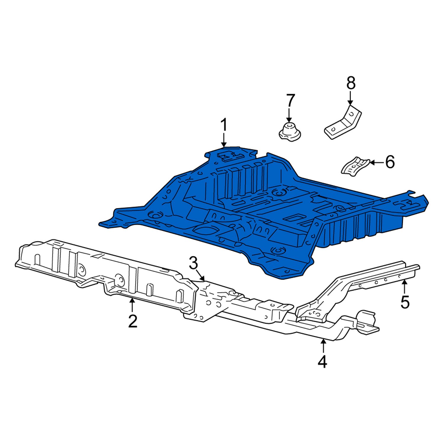 پنل کف صندوق عقب هيوندای ورنا Hyundai KIA Genuine Parts – Mobis 6551125302